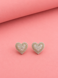 Orecchini Cuore Crystal in acciaio con cristalli pavé